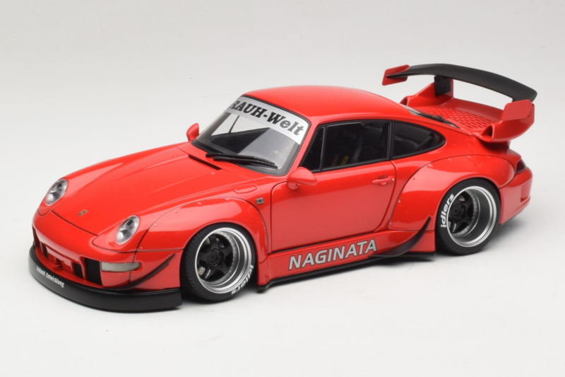Porsche 911 993 RWB Red Gun Grey Wheels AUTOart 1:18 78153 Composite