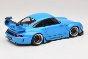 Porsche 911 993 RWB Sky Blue Gun Grey Wheels AUTOart 1:18 78152 Composite — photo 3 of 8