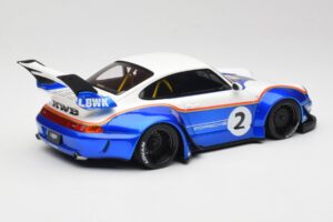 Porsche 911 993 RWB X Liberty Walk White With Blue GT Spirit 1:18 GT530 Resin — photo 2 of 8