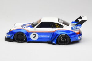 Porsche 911 993 RWB X Liberty Walk White With Blue GT Spirit 1:18 GT530 Resin — photo 3 of 8
