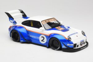 Porsche 911 993 RWB X Liberty Walk White With Blue GT Spirit 1:18 GT530 Resin — photo 4 of 8