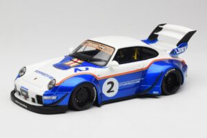 Porsche 911 993 RWB X Liberty Walk White With Blue GT Spirit 1:18 GT530 Resin