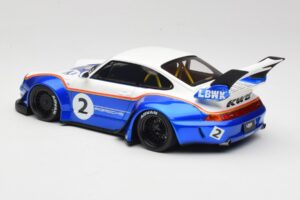 Porsche 911 993 RWB X Liberty Walk White With Blue GT Spirit 1:18 GT530 Resin — photo 5 of 8