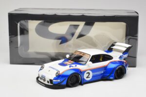 Porsche 911 993 RWB X Liberty Walk White With Blue GT Spirit 1:18 GT530 Resin — photo 8 of 8