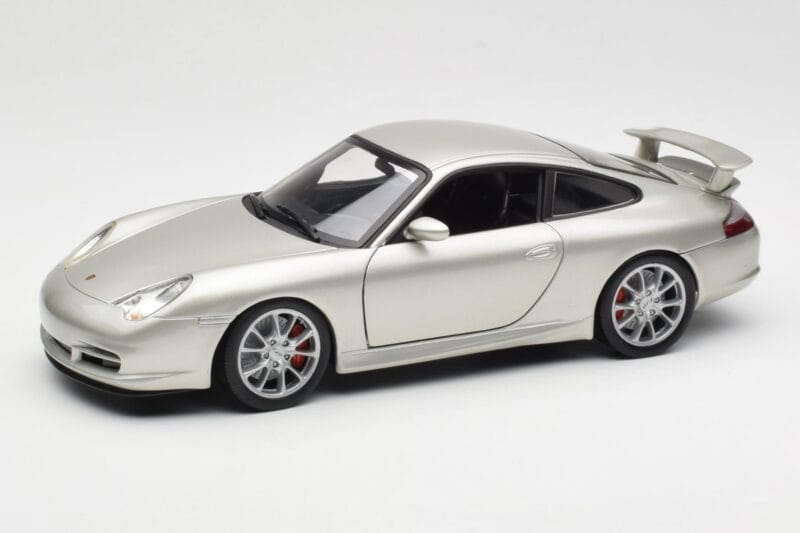 Porsche 911 996 GT3 Silver Hot Wheels 1:18 C2590 Diecast