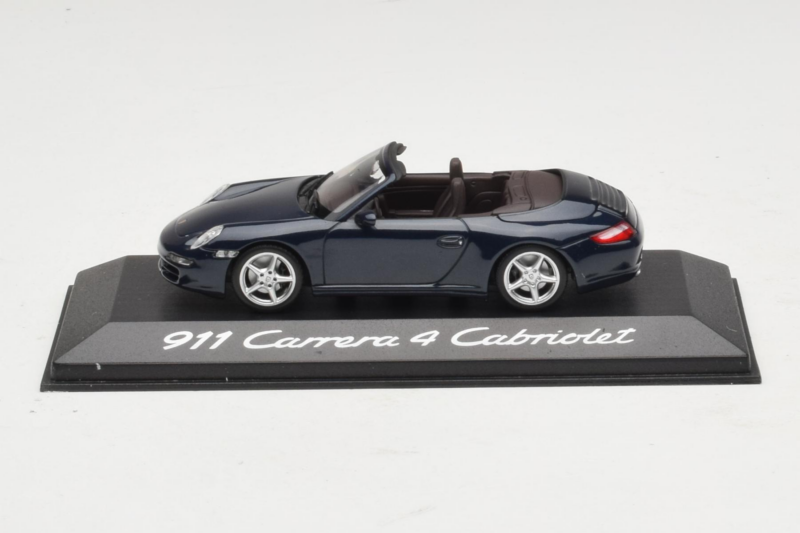 Porsche 911 997 Carrera 4 Cabriolet Dark Blue Minichamps 1:43 WAP02015216-P1 Diecast