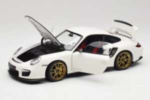 Porsche 911 997 GT2 RS White & Gold Wheels Minichamps 1:18 100069406 Diecast — photo 2 of 8