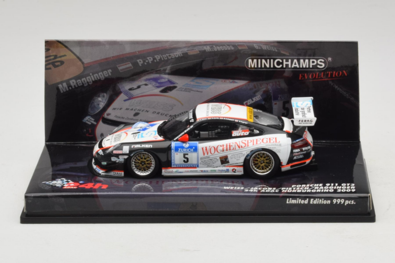 Porsche 911 997 GT3 #5 24 Hours of Nurburgring 2009 Minichamps 1:43 437096705 Diecast