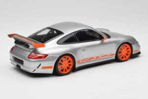 Porsche 911 997.1 GT3 RS Silver with Orange Wheels Minichamps 1:18 155062120 Diecast — photo 2 of 6