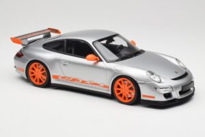 Porsche 911 997.1 GT3 RS Silver with Orange Wheels Minichamps 1:18 155062120 Diecast — photo 4 of 6