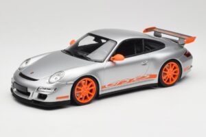 Porsche 911 997.1 GT3 RS Silver with Orange Wheels Minichamps 1:18 155062120 Diecast