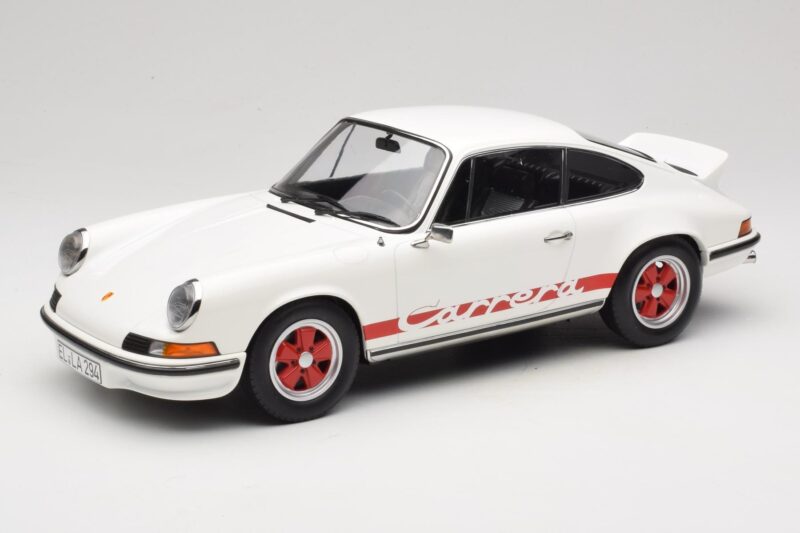 Porsche 911 Carrera RS 2.7 Grand Prix White With Red Norev 1:12 127514 Diecast