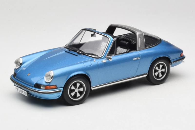 Porsche 911 S Targa Blue Metallic Norev 1:18 187646 Diecast
