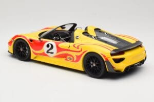 Porsche 918 Spyder Weissach Package Yellow With Stripes Minichamps 1:18 110062446 Diecast — photo 7 of 8