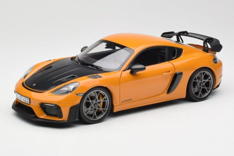 Porsche Cayman GT4 RS 982 Weissach Package Bahama Yellow Norev 1:18 187252 Diecast
