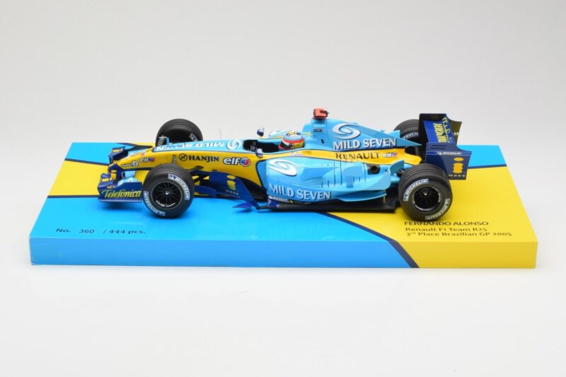 Renault R25 #5 F. Alonso 2nd Place British GP 2005 Minichamps 1:18 147051105 Diecast