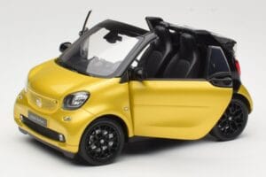 Smart Fortwo 453 Cabrio Black & Yellow Norev 1:18 B66960289 Diecast — photo 2 of 8