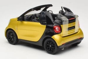 Smart Fortwo 453 Cabrio Black & Yellow Norev 1:18 B66960289 Diecast — photo 7 of 8