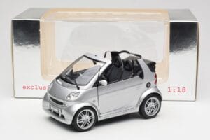 Smart Fortwo W450 Brabus Cabrio Silver Dealer Edition Kyosho 1:18 0017769V001C05Q00 Diecast — photo 8 of 8
