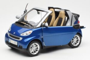 Smart Fortwo W451 Cabrio Blue Silver Minichamps 1:18 Q0022565V001C80Q00 Diecast — photo 2 of 8