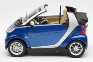 Smart Fortwo W451 Cabrio Blue Silver Minichamps 1:18 Q0022565V001C80Q00 Diecast — photo 4 of 8