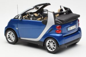 Smart Fortwo W451 Cabrio Blue Silver Minichamps 1:18 Q0022565V001C80Q00 Diecast — photo 7 of 8