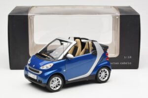 Smart Fortwo W451 Cabrio Blue Silver Minichamps 1:18 Q0022565V001C80Q00 Diecast — photo 8 of 8