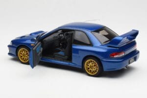 Subaru Impreza 22B Upgraded Version Blue With Gold Wheels AUTOart 1:18 78602 Diecast — photo 5 of 8