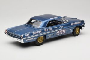 Pontiac Catalina Super Duty Super Stock #655 Blue 1962 Auto World 1:18 AW201/06 Diecast — photo 3 of 8