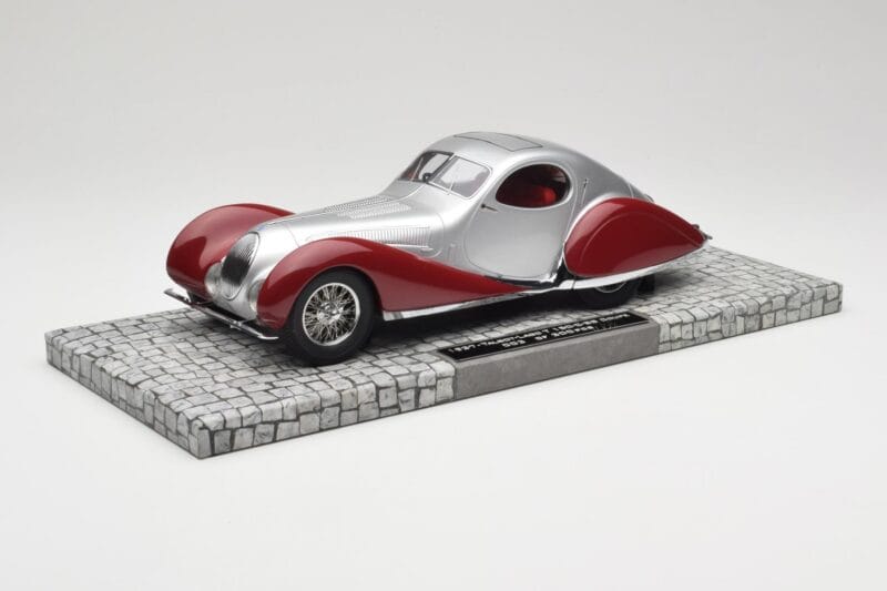 Talbot-Lago T150 C-SS Coupe Silver Red Minichamps 1:18 107117121 Resin