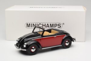 Volkswagen Beetle Hebmuller Convertible Black & Red Minichamps 1:18 107054230 Resin — photo 6 of 6