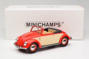 Volkswagen Beetle Hebmuller Convertible Red & Cream Minichamps 1:18 107054231 Resin — photo 6 of 6