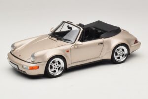 Porsche 911 964 Turbo Look Cabriolet Zermatt Silver Norev 1:18 187140 Diecast
