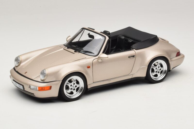 Porsche 911 964 Turbo Look Cabriolet Zermatt Silver Norev 1:18 187140 Diecast