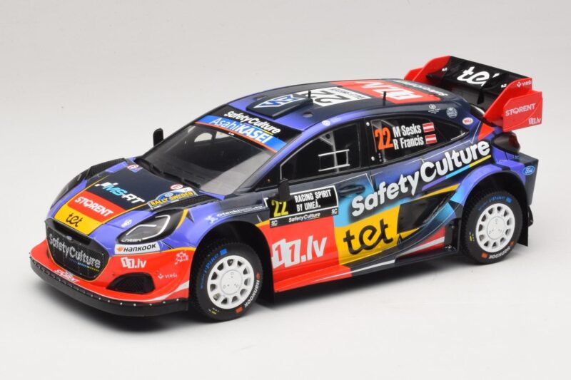 Ford Puma Rally1 #22 M. Sesks / R. Francis Rally Sweden 2025 IXO 1:18 18RMC240 Diecast