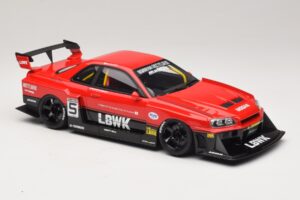 Nissan Skyline ER34 LB Super Silhouette Active Red GT Spirit 1:18 GT570 Resin — photo 4 of 6