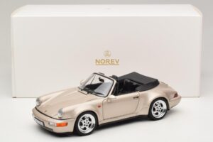Porsche 911 964 Turbo Look Cabriolet Zermatt Silver Norev 1:18 187140 Diecast — photo 8 of 8