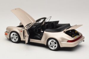 Porsche 911 964 Turbo Look Cabriolet Zermatt Silver Norev 1:18 187140 Diecast — photo 5 of 8