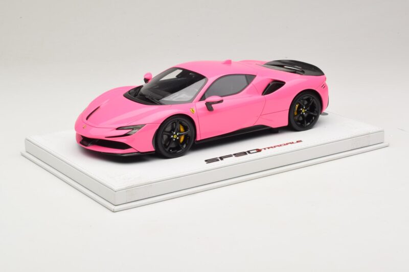 Ferrari SF90 Pack Fiorano Gloss Qatar Pink BBR 1:18 RACELINE137 Resin