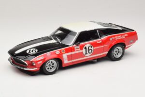 Ford Mustang Boss 302 #16 Bud Moore Engineering G. Follmer Trans-Am 1969 OEM 1:18 FORD006 Diecast