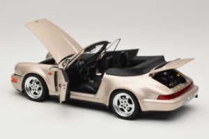 Porsche 911 964 Turbo Look Cabriolet Zermatt Silver Norev 1:18 187140 Diecast — photo 5 of 8