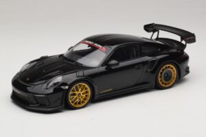 Porsche 911 992 GT3 RS Manthey Racing Black with Gold Wheels Minichamps 1:18 MR-911-GT3RS-1804 Diecast