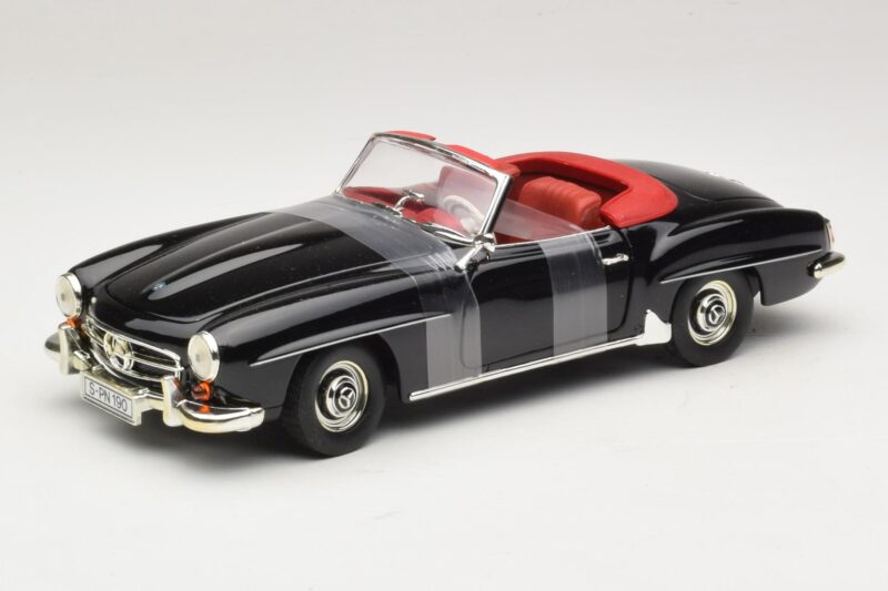 Mercedes 190 SL W121 Roadster Black ERTL 1:18 7464 Diecast