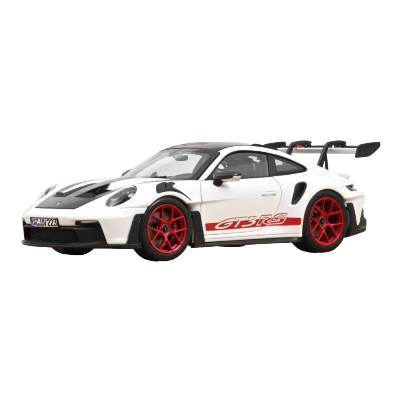 Porsche 911 992 GT3 RS Weissach Package White Pyro Red Norev 1:18 187373 Diecast