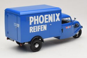 Tempo Hanseat 3-Wheeler Box Van Phoenix Blue Minichamps 1:18 180099040 Diecast — photo 2 of 6