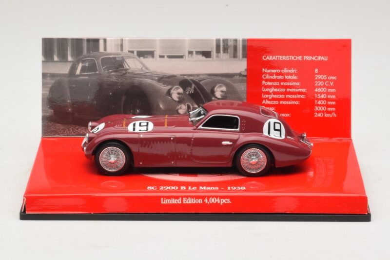 Alfa Romeo 8C 2900B #19 R. Sommer / C. Biondetti 24 Hours of Le Mans Winner 1938 Minichamps 1:43 403120473 Diecast