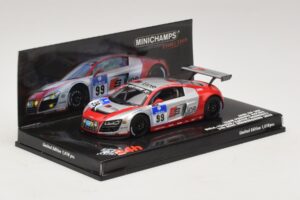Audi R8 LMS GT3 #99 F. Biela / M. Fassler Phoenix Racing 24 Hours of Nurburgring 2010 Minichamps 1:43 437101999 Diecast — photo 2 of 5