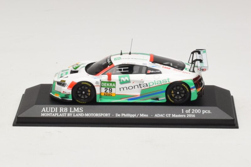 Audi R8 LMS Montaplast By Land-Motorsport #29 C. De Phillippi / C. Mies ADAC GT Masters 2016 Minichamps 1:43 Audi R8 LMS Montaplast By Land-Motorsport #29 C. De Phillippi / C. Mies ADAC GT Masters 2016 Minichamps 1:43 437161129 Diecas