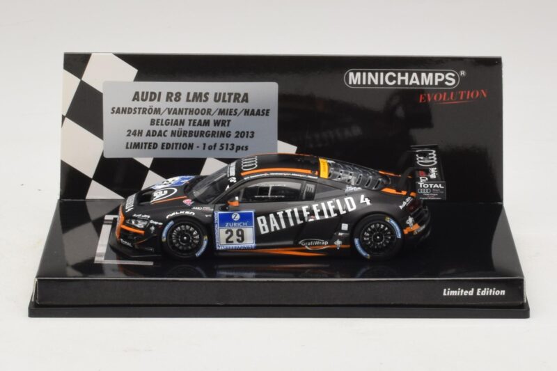 Audi R8 LMS Ultra #29 Team WRT Sandstorm L. Vanthoor 24 Hours of Nurburgring 2013 Minichamps 1:43 437130129 Diecast