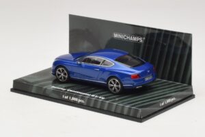 Bentley Continental GT V8 Blue Metallic Minichamps 1:43 436139982 Diecast — photo 3 of 4